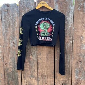 Ashworth Black Long Sleeve Tee with Snake Design